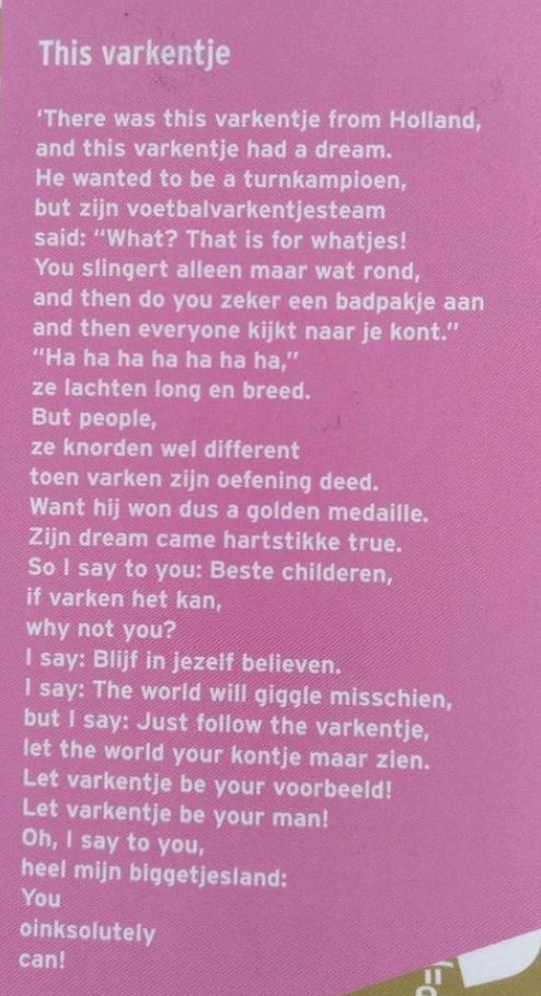 Close Reading in groep 7/8: This varkentje
